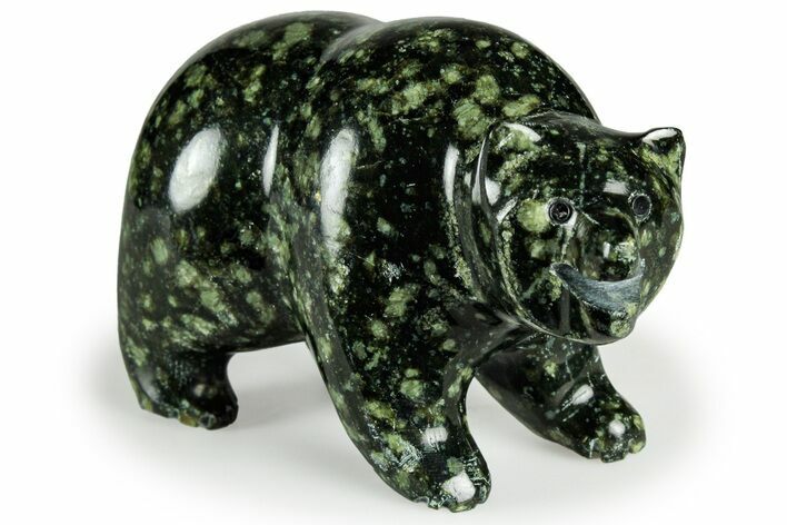 Realistic Polished Serpentine Stone Bear - Oklahoma #326782